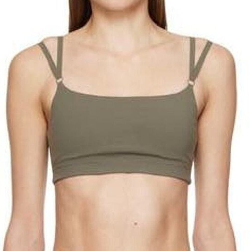 Outdoor Voices Women's Size XXS Zoom Double Strap Sports Bra Tea Tree Green NWT